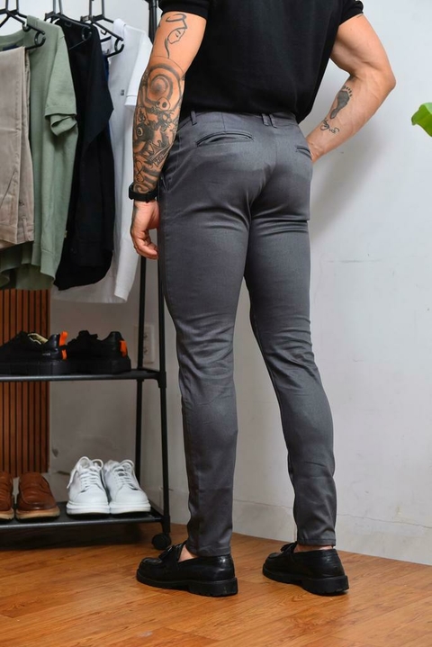 Kit 2 Calça Alfaiataria Skinny Azul Nave e Cinza Chumbo - Conquest na internet