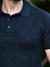 Camiseta Gola Polo Tricot Texturizada Preta 1074 - Conquest na internet
