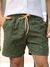 Kit 2 Short Casual Resort Bege Cru e Verde - Conquest - loja online