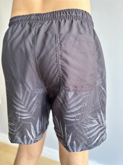 Short Boxer Essencial Floral Preto Degradê 9035 - Ogochi