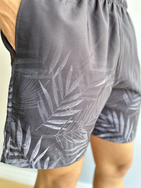 Short Boxer Essencial Floral Preto Degradê 9035 - Ogochi - comprar online