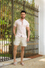Kit 2 Short Casual Resort Bege Cru e Caqui - Conquest - Kamarim Patos