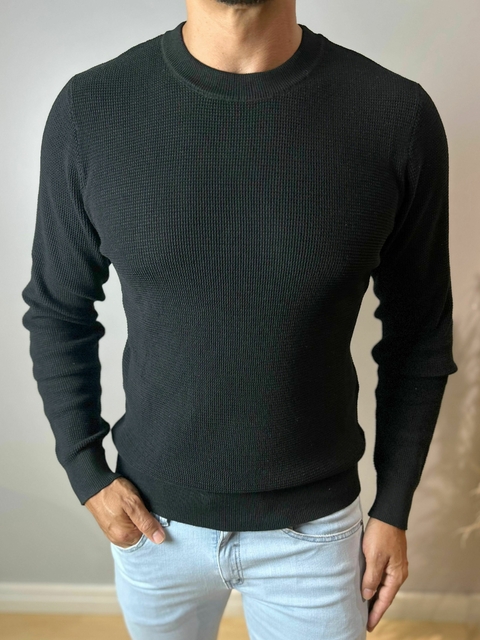 Suéter Tricot Textura Preto 2121 - RSM - comprar online