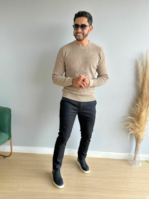 Suéter Tricot Textura Caqui 2121 - RSM - loja online