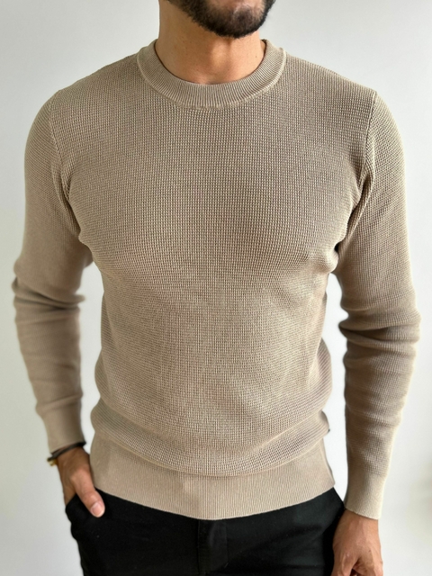 Suéter Tricot Textura Caqui 2121 - RSM - comprar online