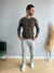 Imagem do Suéter Tricot Marrom Casual Gola Careca 4004 - Ogochi