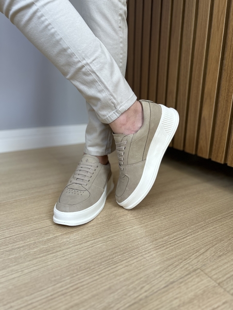Tenis Sneaker River Nobuk Marfim 16102 - Conquest
