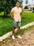 Bermuda Alfaiataria Verde Skinny - Zip Off - Kamarim Patos
