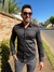 Camisa Social Acetinada Slim Preta - Zip Off na internet