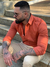 Camisa Social M.Longa Slim Fit Laranja - Conquest na internet