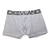 Cueca Boxer Kevland Microfibra Branca elástico Prata