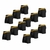Cuecas Boxer Kevland - Kit Com 12 Peças Microfibra Preta elástico Dourado
