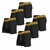 Cuecas Boxer Kevland - Kit Com 6 Peças Microfibra Preta elástico Dourado