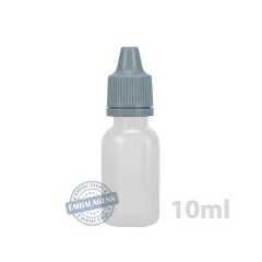 500 Frasco plástico 10ml conta gotas injetado - Ref 14768 - EDDICOQUI EMBALAGENS