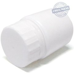 100 Pote Plástico 60ml Para Cápsulas Tampa 38mm Branco Ref RL -60 - loja online