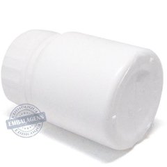 100 Pote Plástico 60ml Para Cápsulas Tampa 38mm Branco Ref RL -60 - EDDICOQUI EMBALAGENS