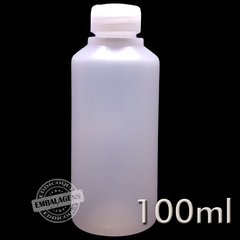 100 Frasco Plástico 100ml tampa rosquear S/L - Ref 24930