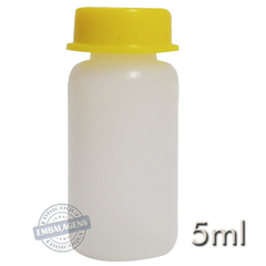 1000 Flaconete Plástico 5ml tampa pressão - Ref 10360