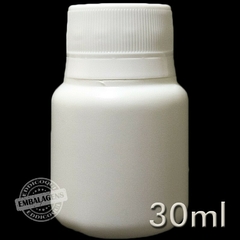 500 Pote para cápsulas 30ml tampa lacre 28 - Ref 10822