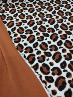 Corderito Estampado con Jersey Liso Abercrombie - Retaceria burzaco