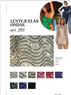 Lentejuela con Lycra Ondas