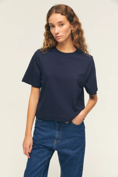 Remera Cuadrada Azul Marino - ABC Not Found