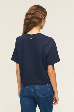 Remera Cuadrada Azul Marino - ABC Not Found