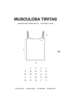Musculosa Tiritas Blanca - tienda online