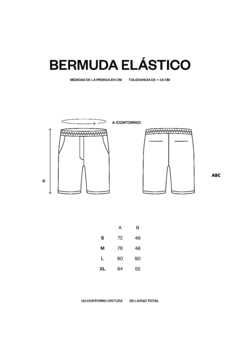Bermuda Elástico Negra - tienda online