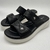 CATRINA LAS WEIMANN sandalia de comfort negra con base de 4 cm blanca 2 abrojos que se adaptan a cualquier pie JL9012-1