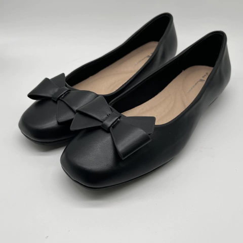 GITTA LAS WEIMANN BALERINA comfort con moño ecocuero negra EA 8023-5