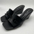 ILSE LAS WEIMANN sueco con taco chino de 7,5 cm hebilla decorativa frontal negro JQ 6018-10