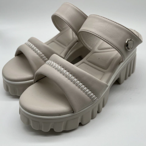 FRANCIS LAS WEIMANN sueco con base alta y taco, plantilla inteligente, super comoda off white JL767558-13