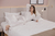 Pijama Calca e camisa manga longa cetim off com vies off - loja online