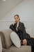 Robe cetim longo clássico preto com vies off