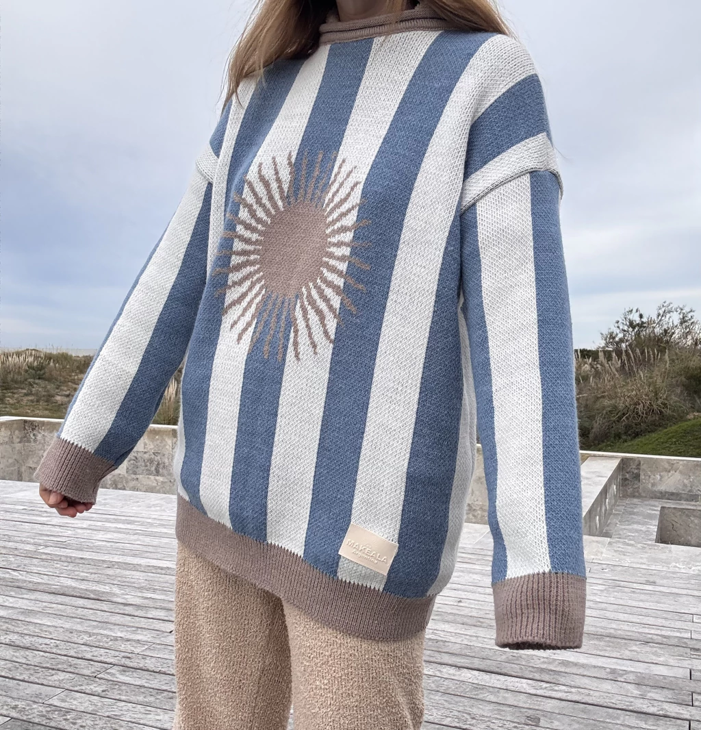SWEATER HERENCIA TEJIDO CELESTE