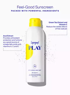 Supergoop PLAY Antioxidant Body Mist SPF 50 with Vitamin C 89ml en internet