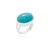 Anel Cabochão Pequeno Amazonita