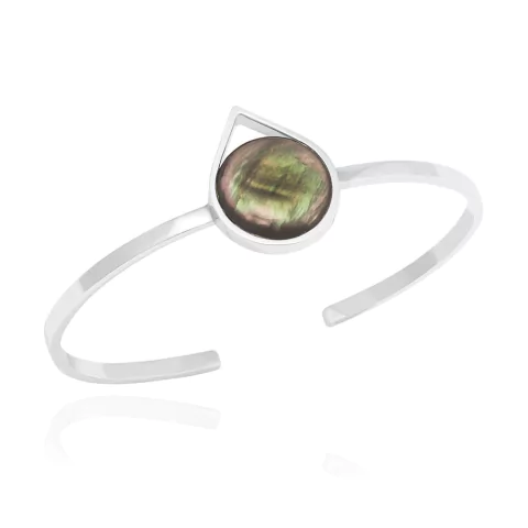 Bracelete Lotus Madrepérola Negra