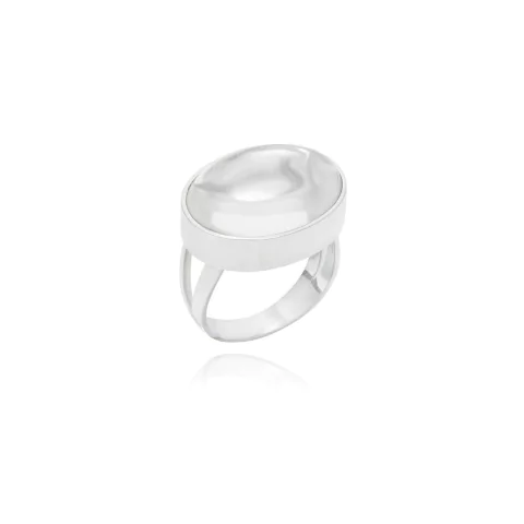 Anel Cabochão Pequeno Cristal