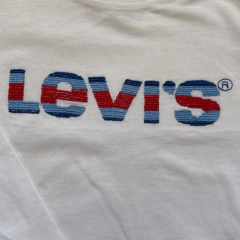 Remera Levi’s manga larga de algodón blanca 2-3 Años en internet