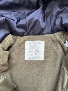 Campera Puffer Verde Oliva Zara 6-9 meses - comprar online
