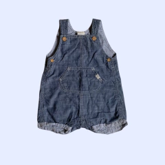 Jardinero de jean con interior rayado H&M - 4-6M