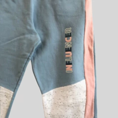 Imagen de Conjunto de algodón campera y pantalón celeste, rosa y gris Advanced - 12A