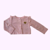 Saco de algodón rosa con corazón dorado y volados Carter´s *NUEVO* - 9M
