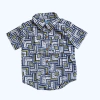 Camisa manga corta azul estampada Gap - 12-18M