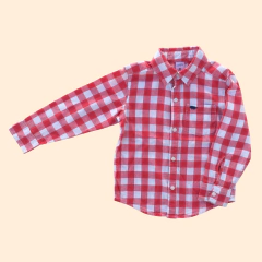 Camisa manga larga cuadrille rojo y blanco Carter's - 3A