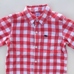Camisa manga larga cuadrille rojo y blanco Carter's - 3A - comprar online