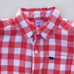Camisa manga larga cuadrille rojo y blanco Carter's - 3A en internet
