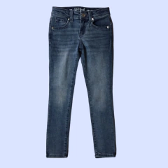 Pantalón de jean skinny semi elastizado azul con cintura ajustable Cat&Jack - 6A